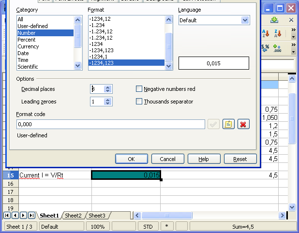 decimal places in cells 2