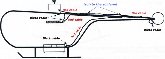 Helicopter electricity cables